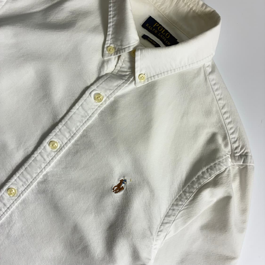 Polo  폴로 랄프로렌 신형 자수 슬림핏 코튼 화이트 셔츠 상품이미지3