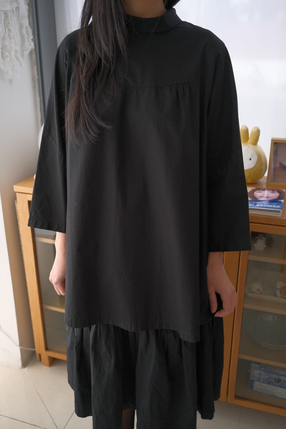 Band collar blouse 상품이미지3