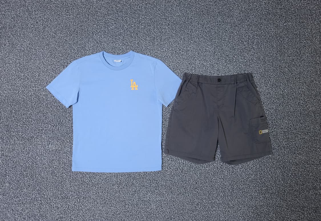 [무료배송][160]MLB 키즈 반팔티 내셔널 키즈 반바지 일괄판매 상품이미지1