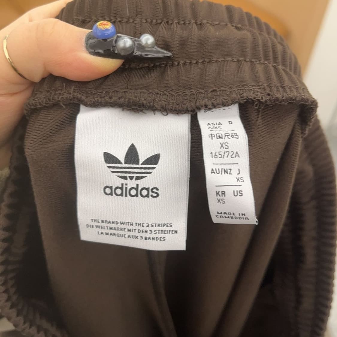 아디다스 빈티지 오리지널 삼선 브라운 트랙팬츠 XS C08828 상품이미지5