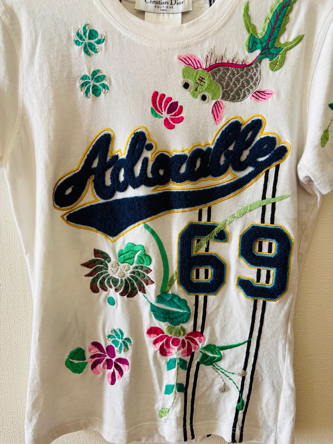 03FW 크리스찬 디올 존 갈리아노 Adiorable 69 자수 티셔츠 상품이미지2