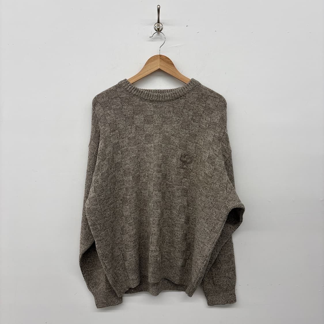 MCM 체크 패턴 니트 브라운 남성 XL 상품이미지1