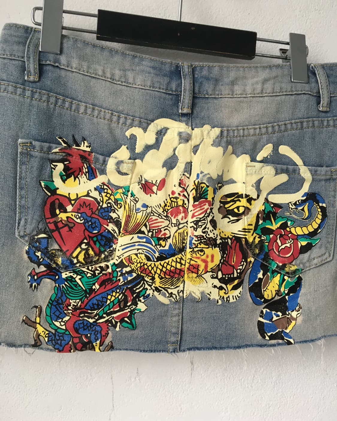 Edhardy printing denim short 상품이미지4