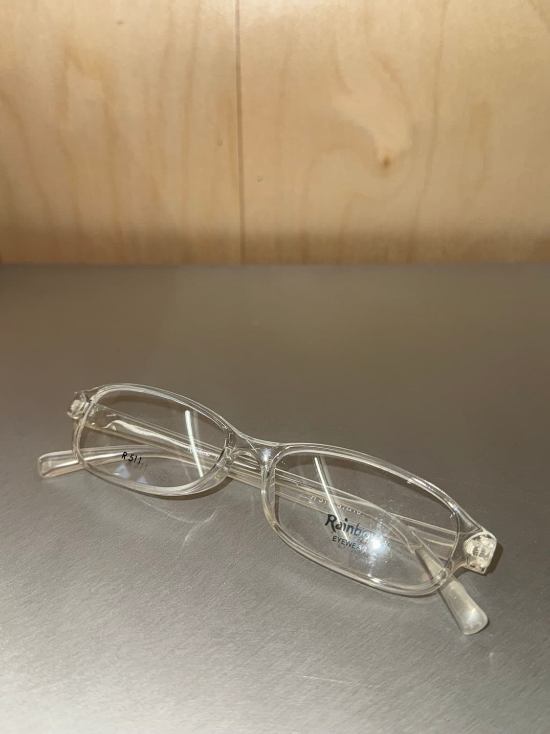 아이보리 클리어 슬림 스퀘어 프레임 상품이미지2