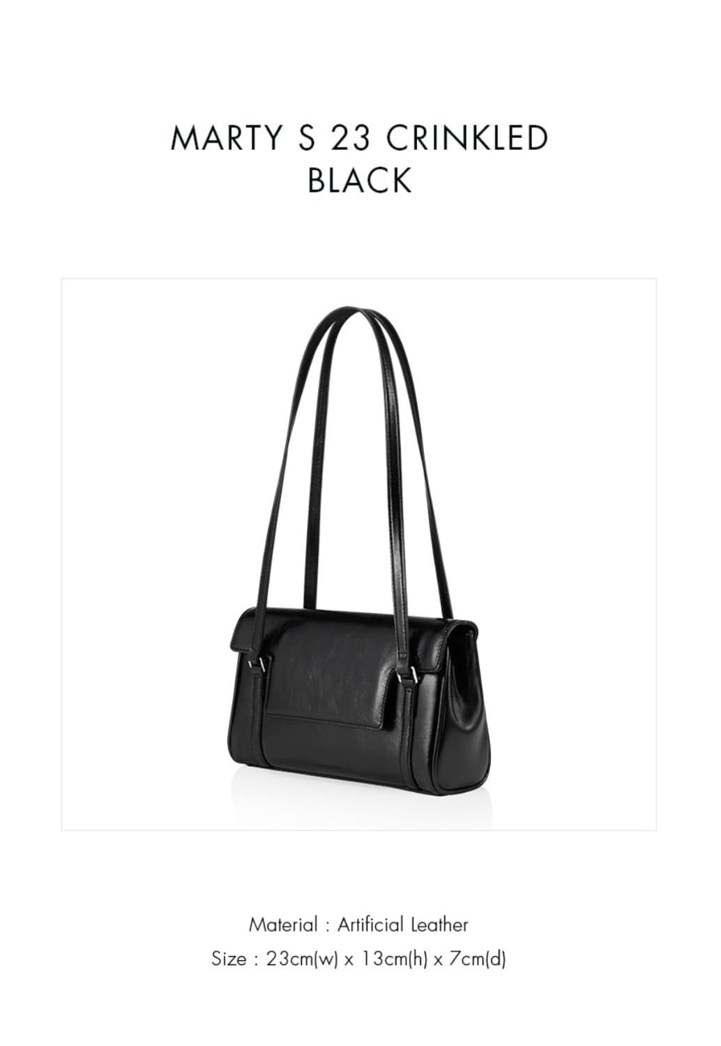 파인드카푸어 마티백 S 23 크링클드 - 블랙 상품이미지1