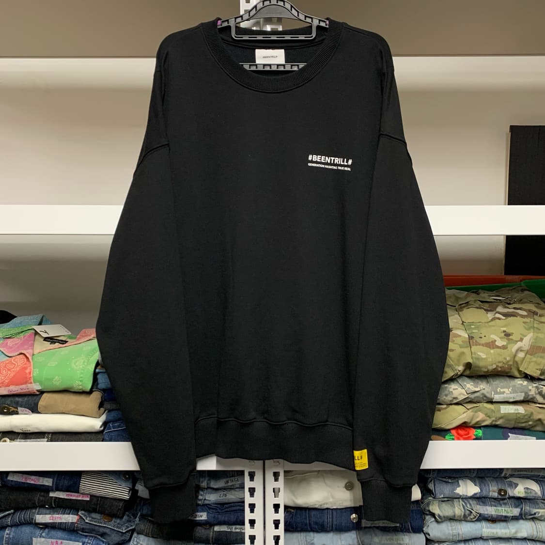 [L] 빈트릴 루즈핏 프린팅 맨투맨 스웻셔츠 상품이미지2