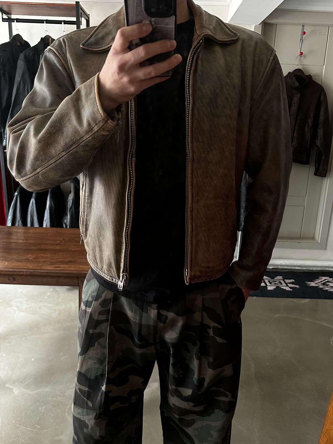 R.B.C 빈티지 레더 라이더 자켓 상품이미지9