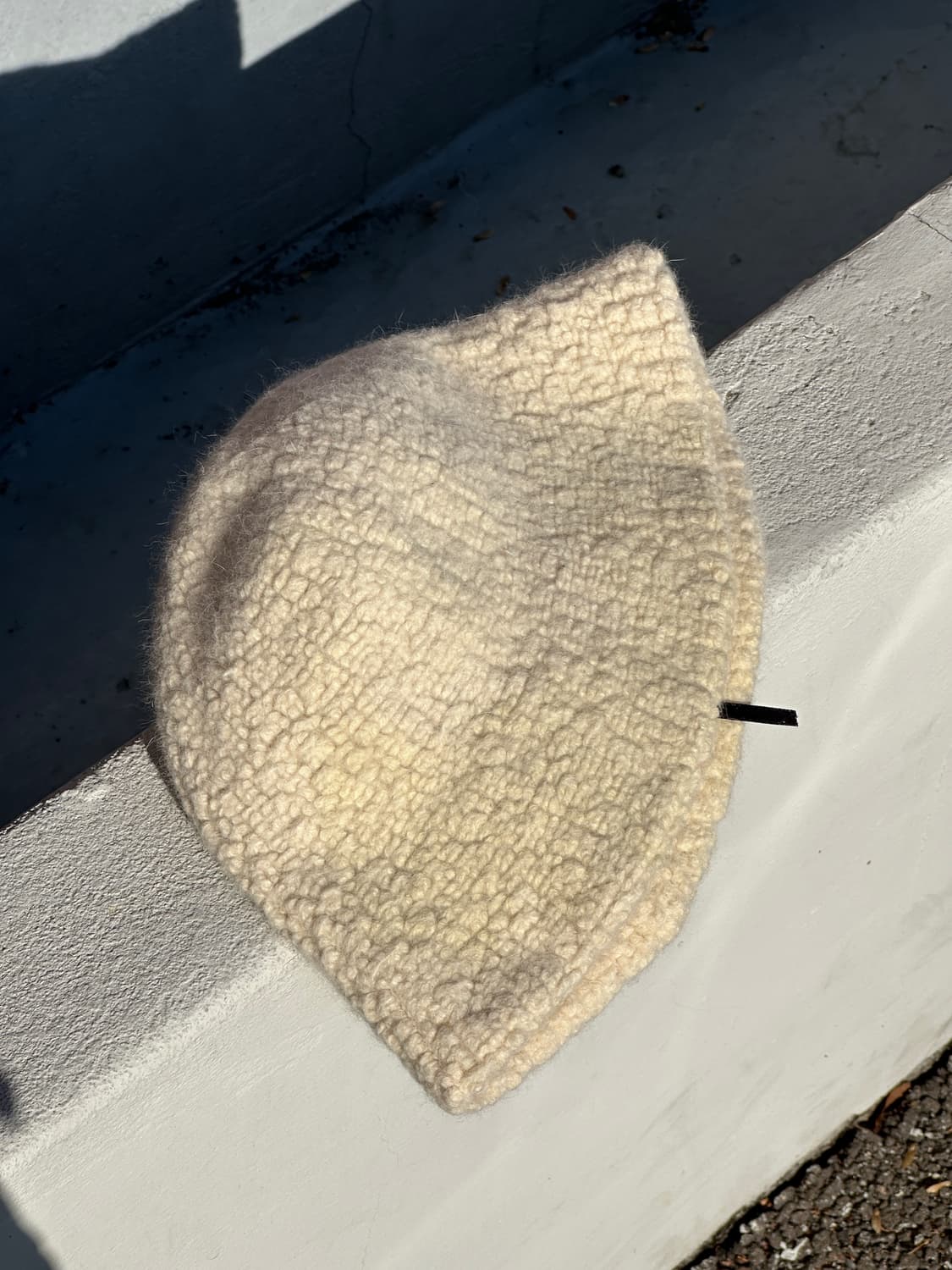 [M-L] 빈티지 아이보리 뽀글이 벙거지 버킷햇 모자 상품이미지4