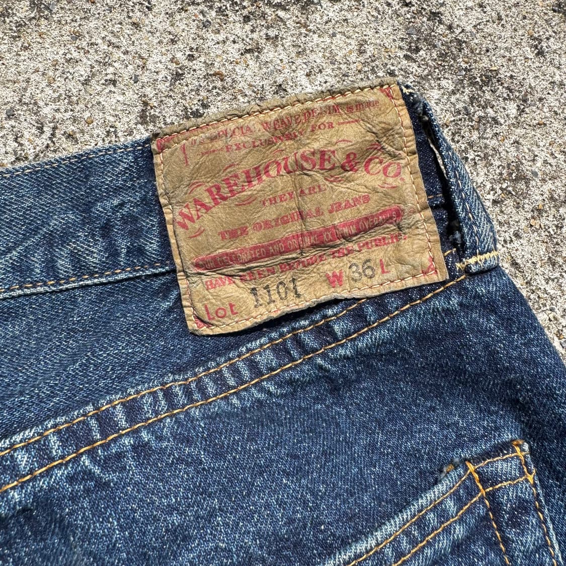 [36] warehouse 웨어하우스 1101 셀비지 데님 팬츠 상품이미지9
