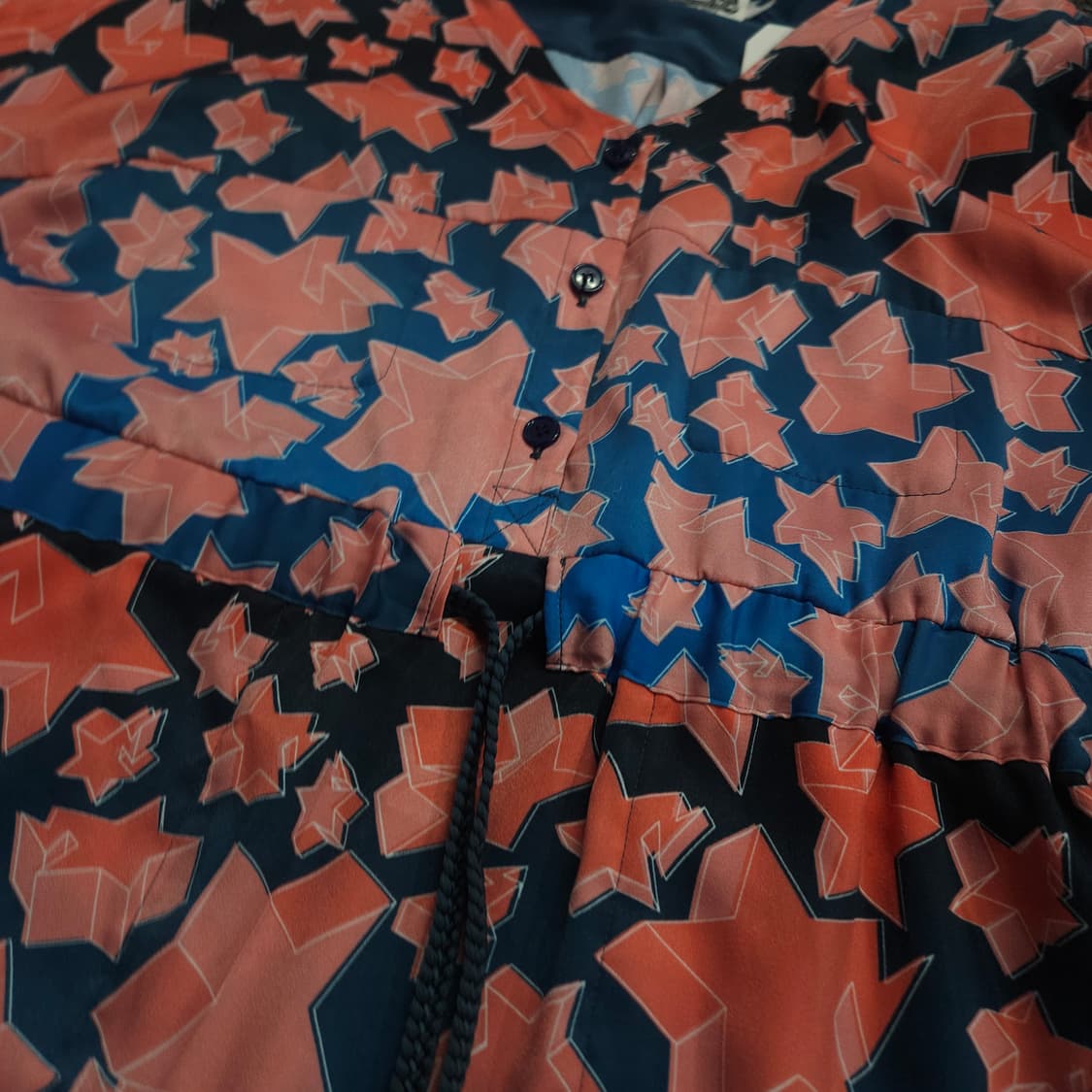 베이프 스타 패턴 디티일 미디 원피스 (80) 상품이미지3