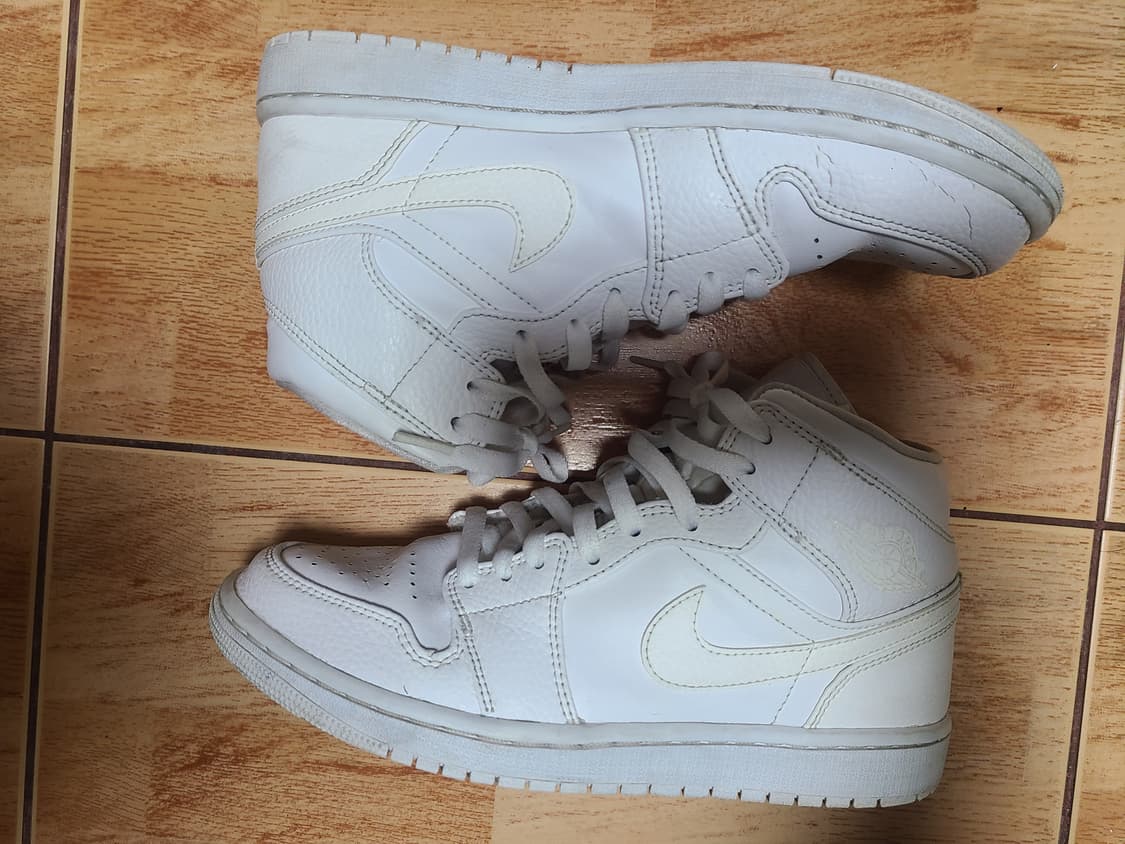 나이키 조던1미드 트리플화이트2.0 260 상품이미지4