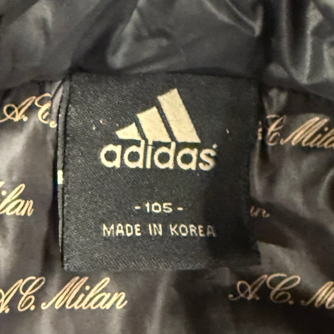 [정품/105] 아디다스 AC밀란 패딩 점퍼 블랙 b10 상품이미지5