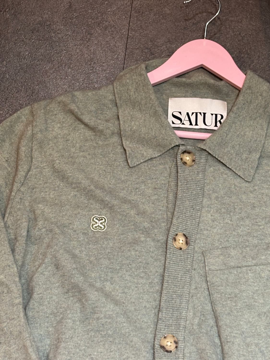 세터 라쿤 칼라 셔츠 가디건 L사이즈 상품이미지4