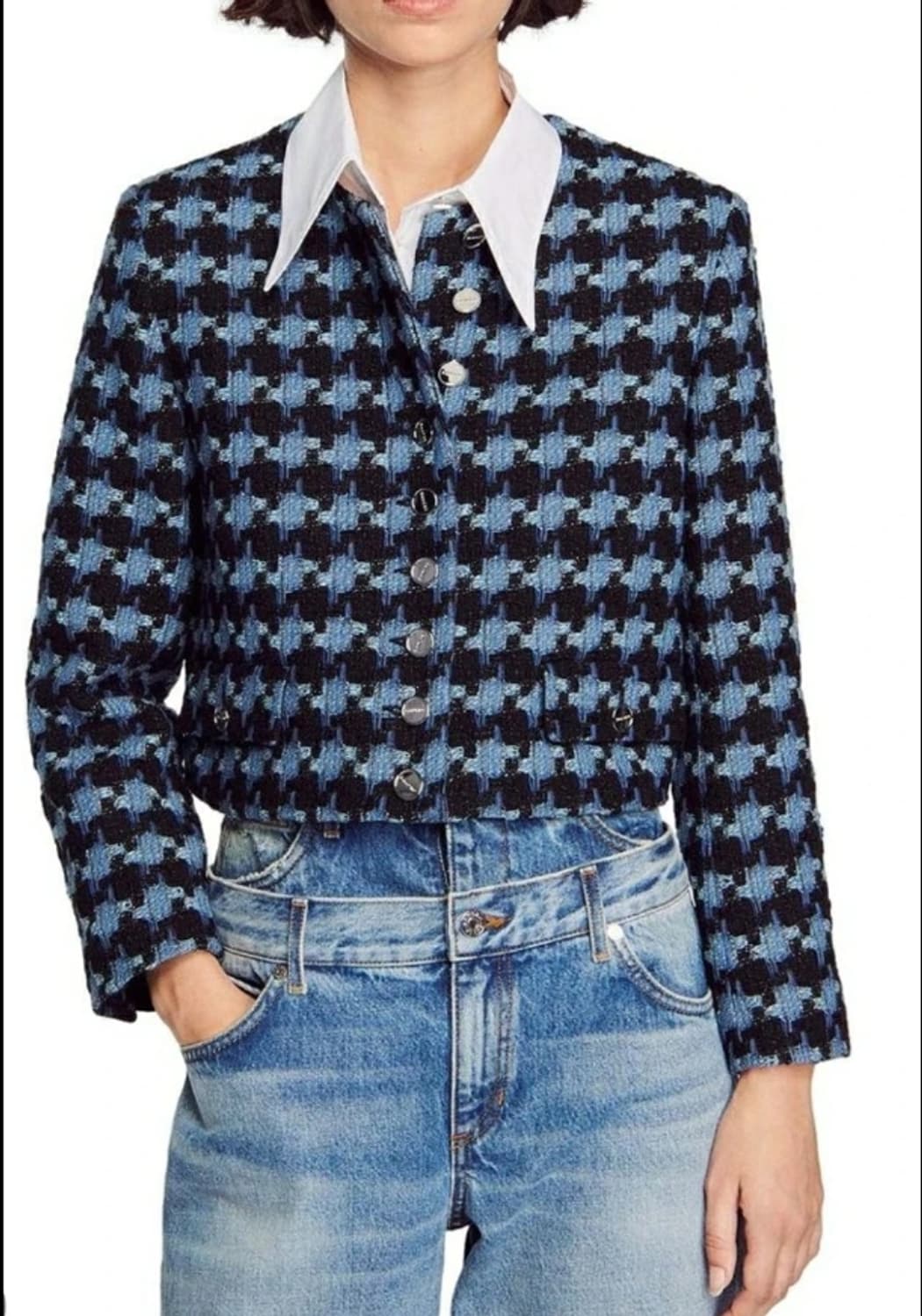 산드로 트위드 하운드투스 자켓 ~55 상품이미지10