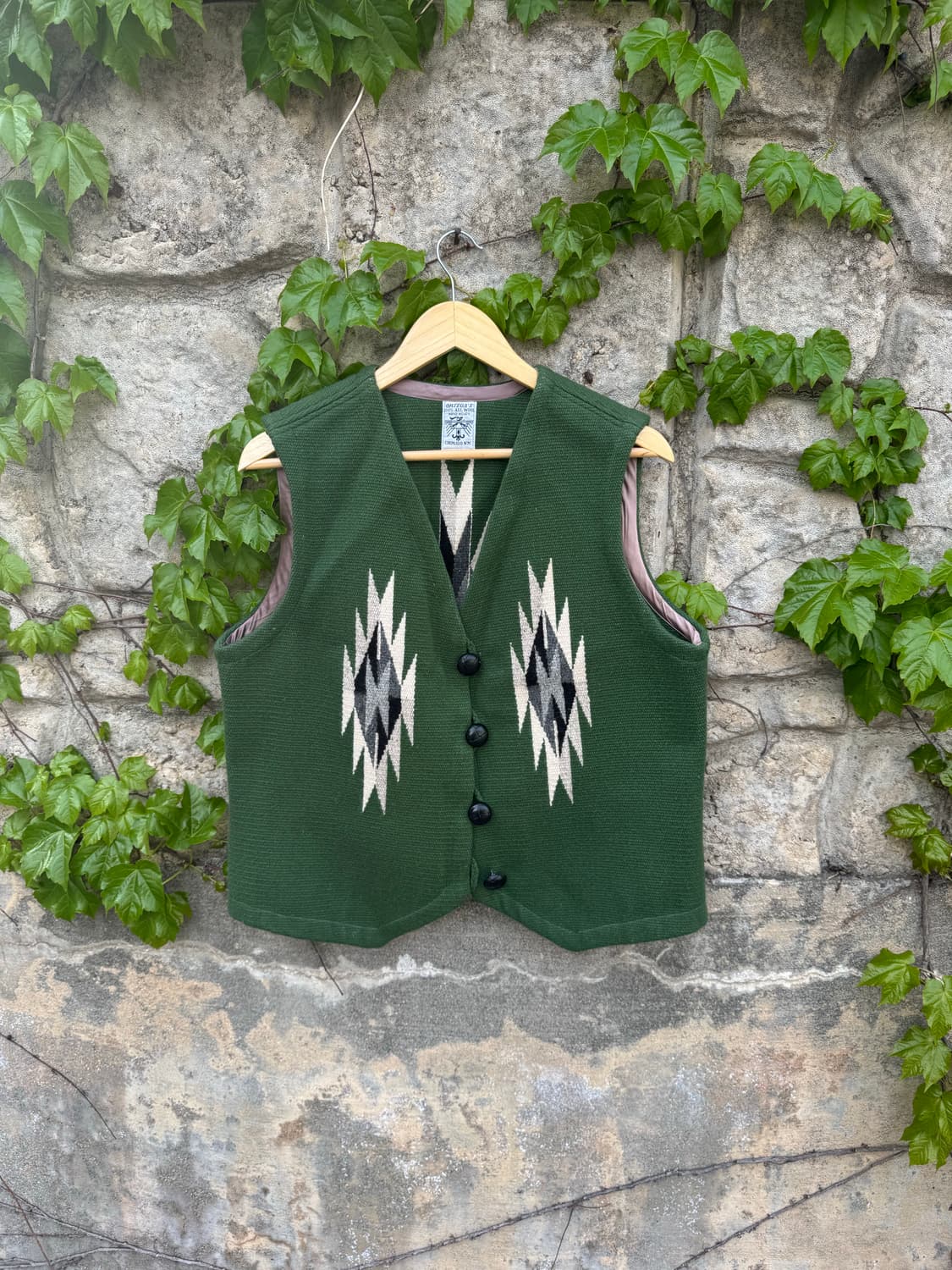 오르테가 핸드 우븐 울 네이티브 웨스턴 치마요 베스트 조끼 상품이미지1