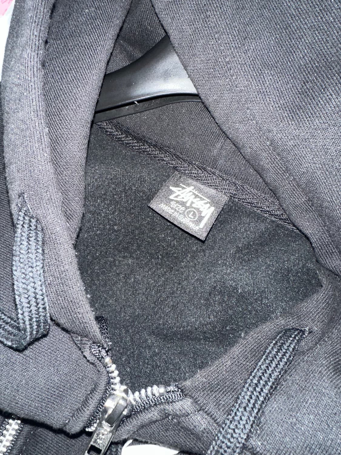 스투시 리갈 크라운 후드집업 블랙 L 상품이미지3