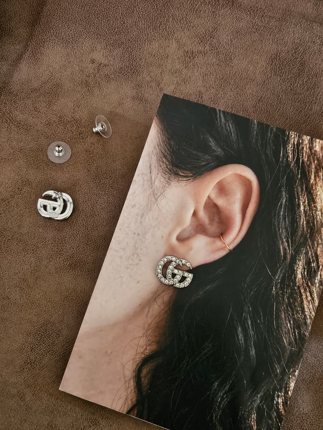 구찌 정품 빈티지 업사이클링 귀걸이 925실버 상품이미지1