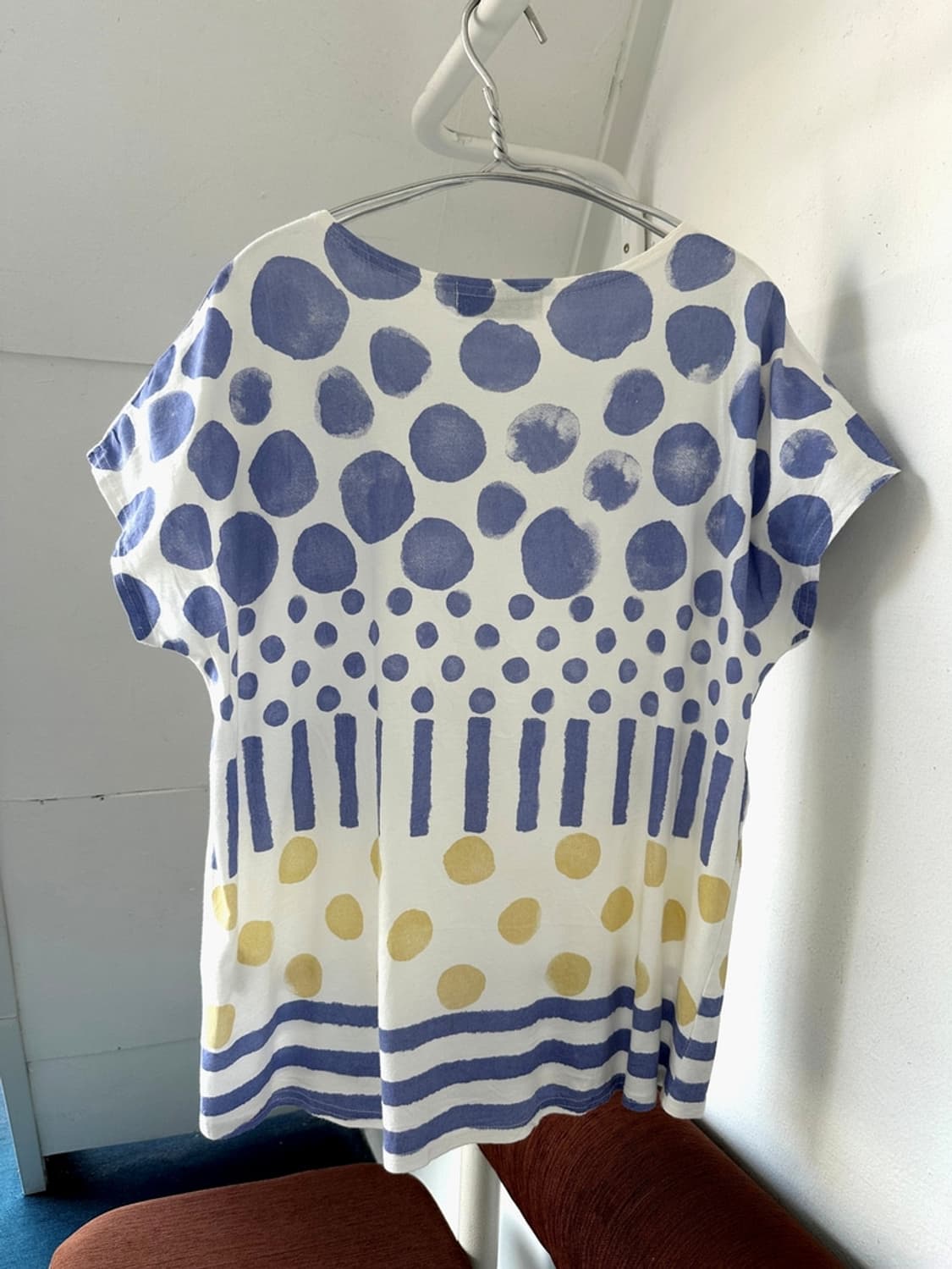 Light cotton wide design pattern top 상품이미지6
