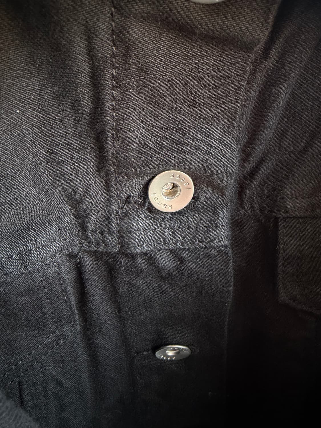 3/ 사카이 20FW 이중 레이어 데미지 데님 자켓 상품이미지6