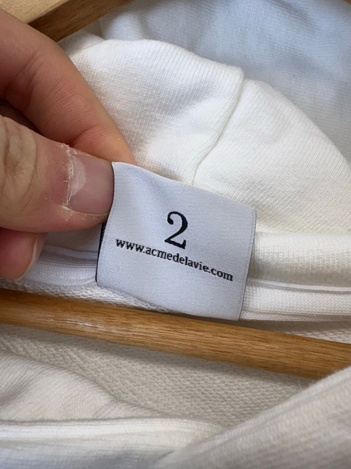 아크메드라비 프린팅 화이트 후드티 상품이미지8