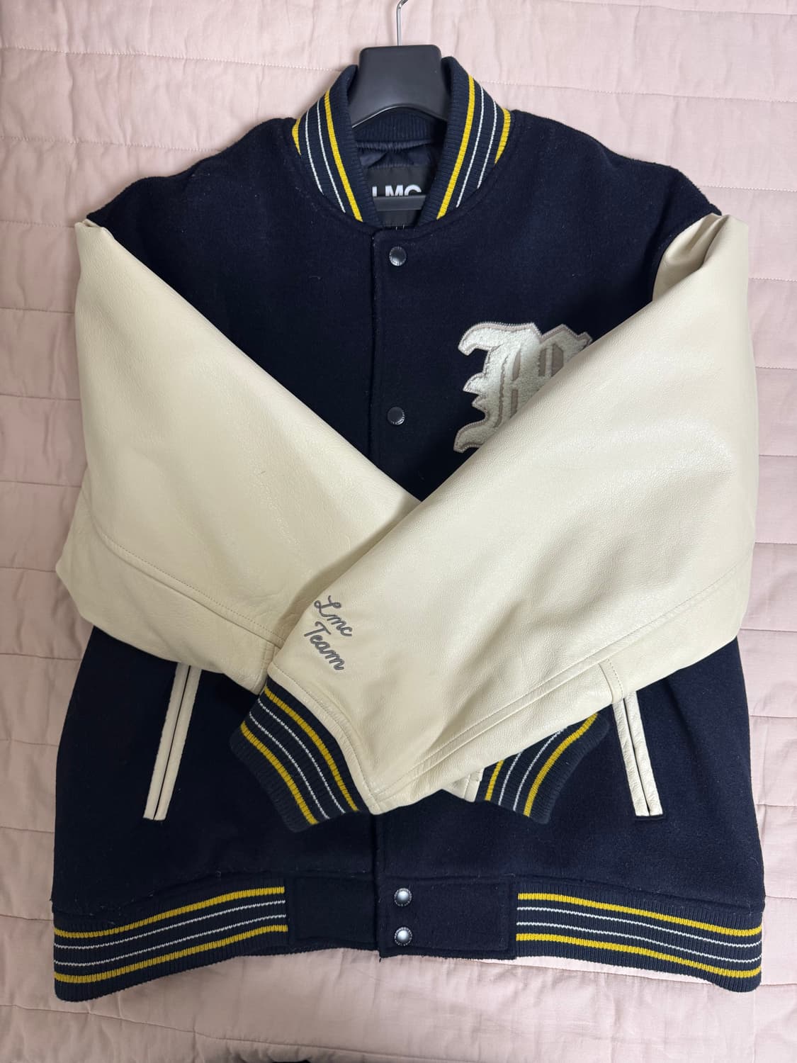 LMC ANGEL WOOL VARSITY JACKET navy 상품이미지3