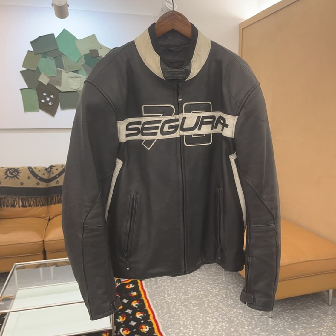 SEGURA 올드스쿨 모터사이클 소가죽 바이커 자켓 2XL C06526 상품이미지3