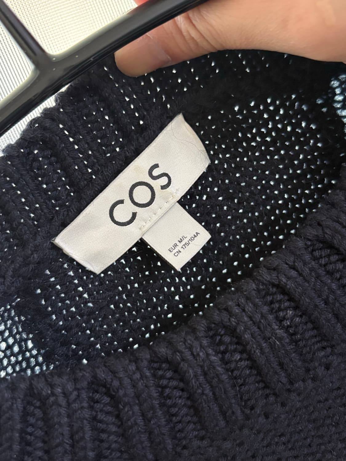 cos 모헤어 체크 니트 상품이미지2