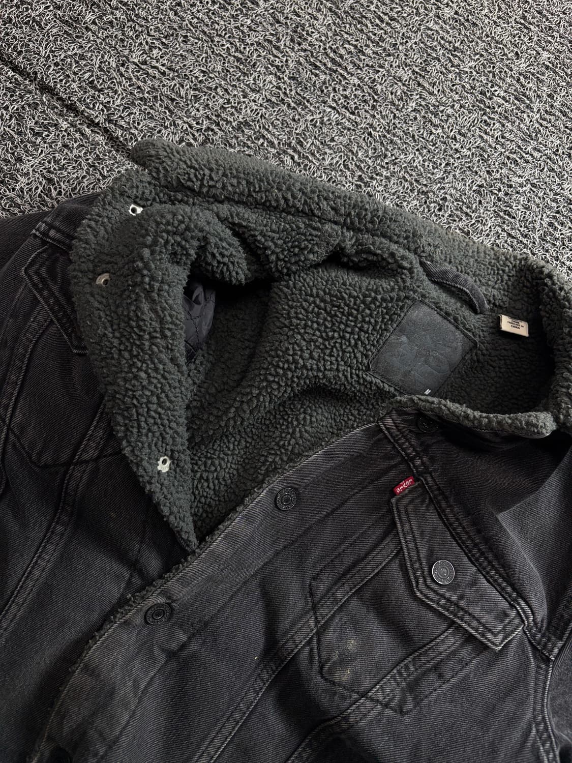 리바이스 워싱블랙 쉐르파 트러커 워크 자켓 3242 상품이미지5