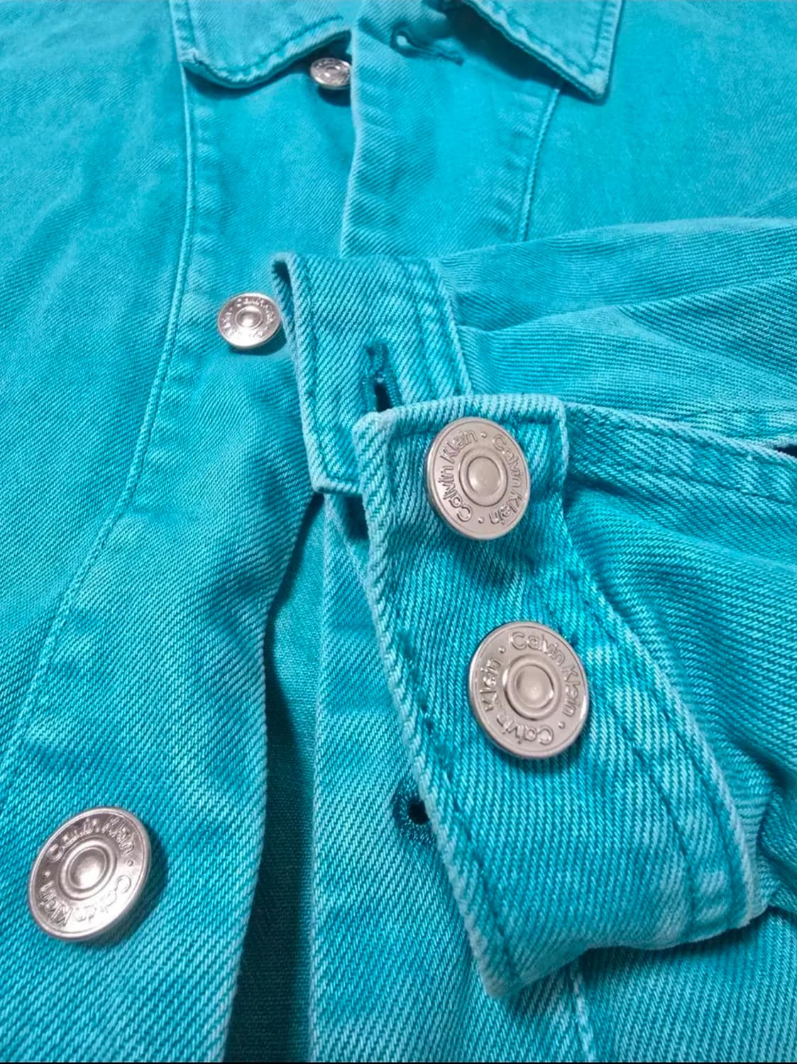 캘빈클라인 민트색 청록색 청자켓 L 상품이미지3