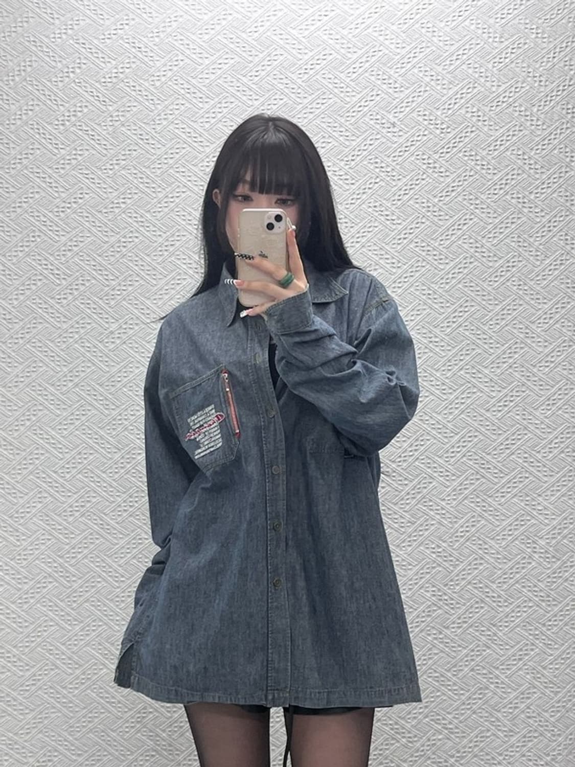 챔피온 U.S.A 어센틱 레트로 펑크 데님 셔츠 105 C10150 상품이미지1