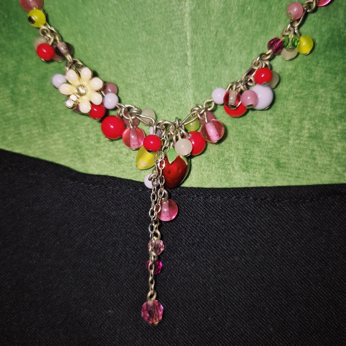 안나수이 비즈 레이어드 딸기 꽃잎 목걸이 상품이미지5