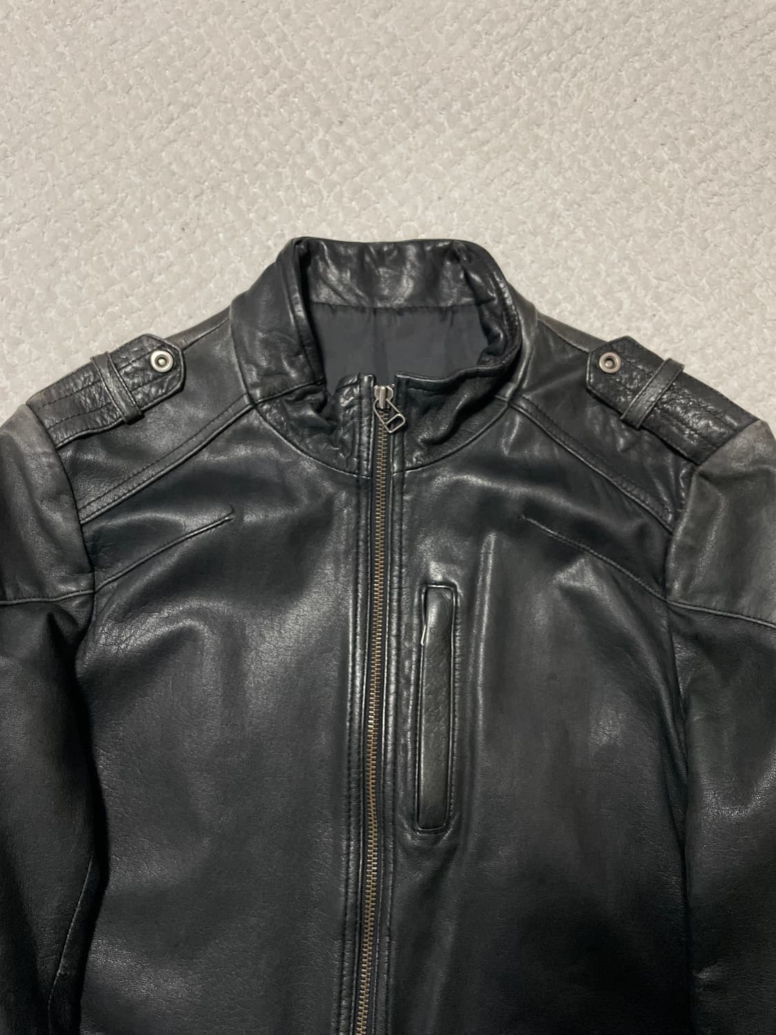 광희시장 웨스턴 무드 램스킨 양가죽 레더 자켓 브라운 상품이미지4