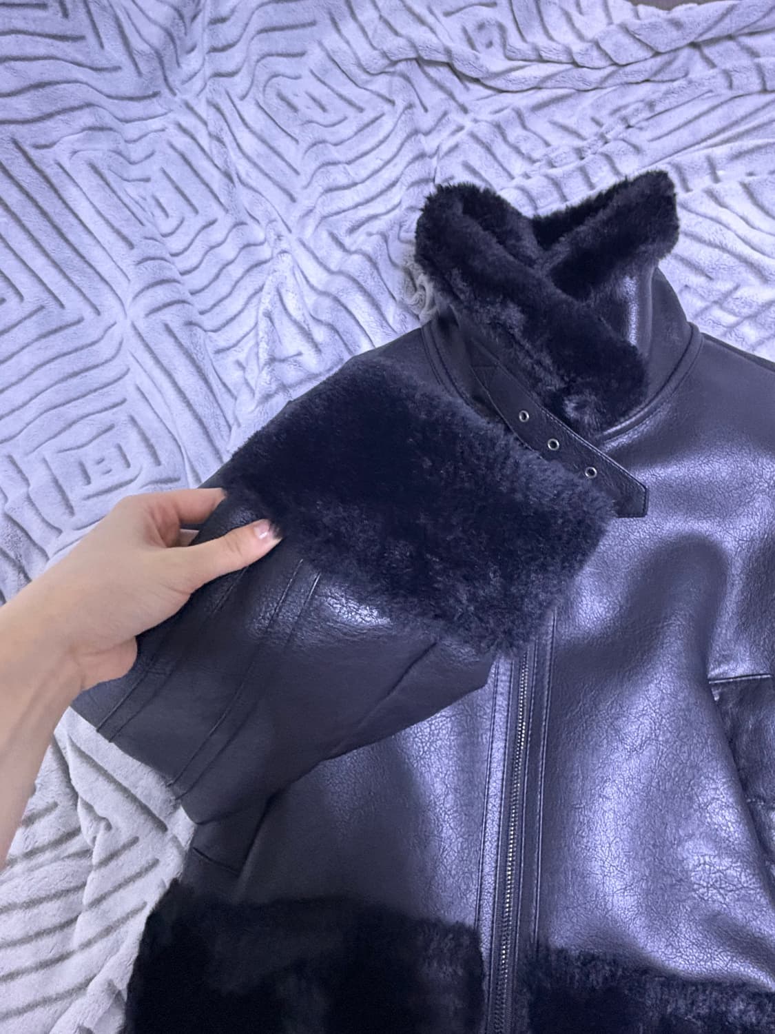 보헤미안 서울 숏 뮤스탕 블랙 상품이미지3