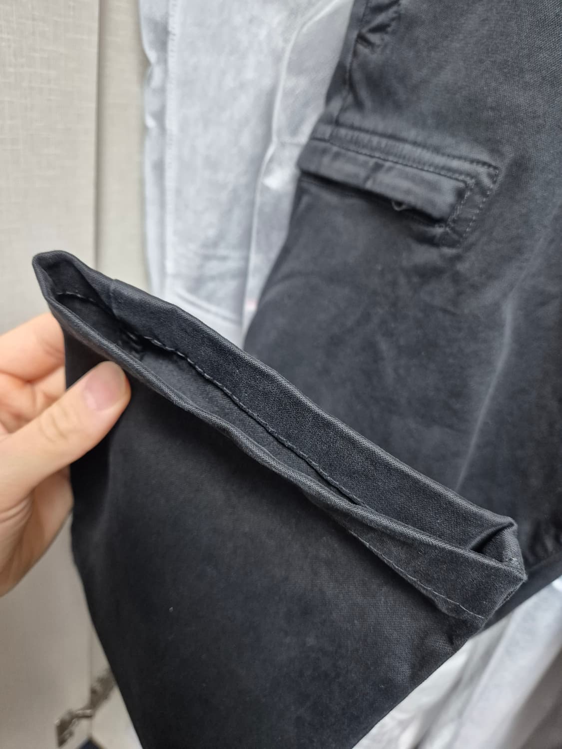 새상품급 32-33 스톤아일랜드 카고바지 블랙 상품이미지5