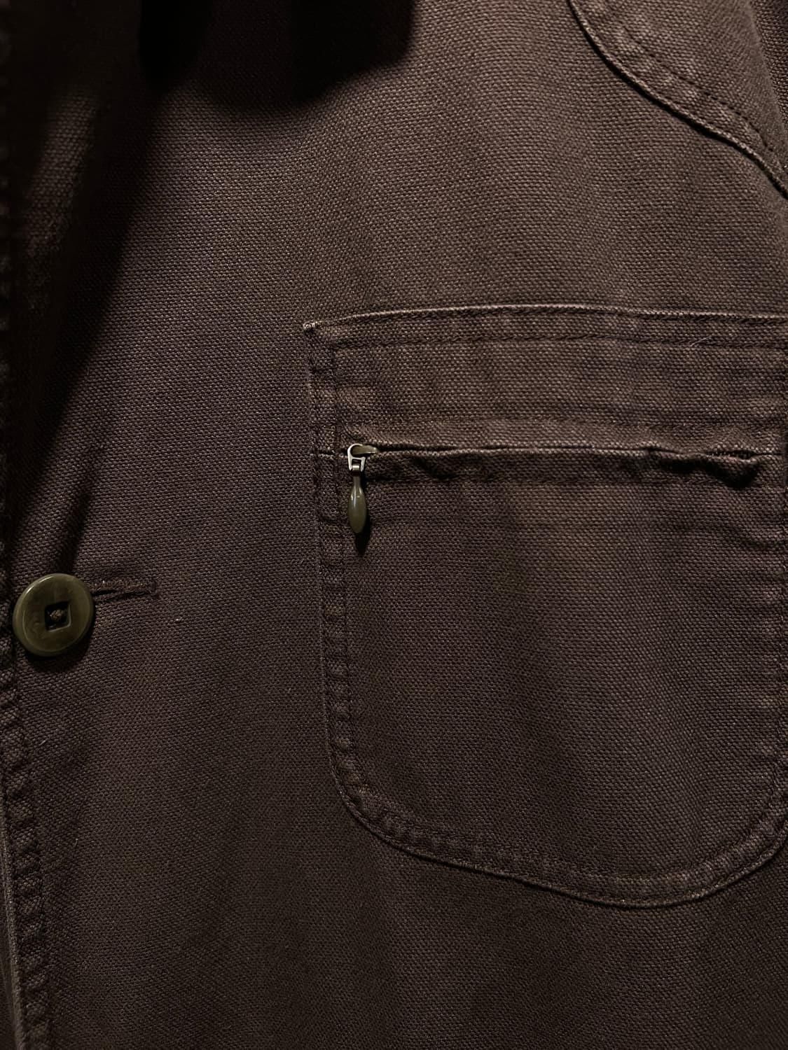 [XL]엘엘빈 USA 체크 라이닝 다크브라운 캔버스 헌팅 자켓 상품이미지3