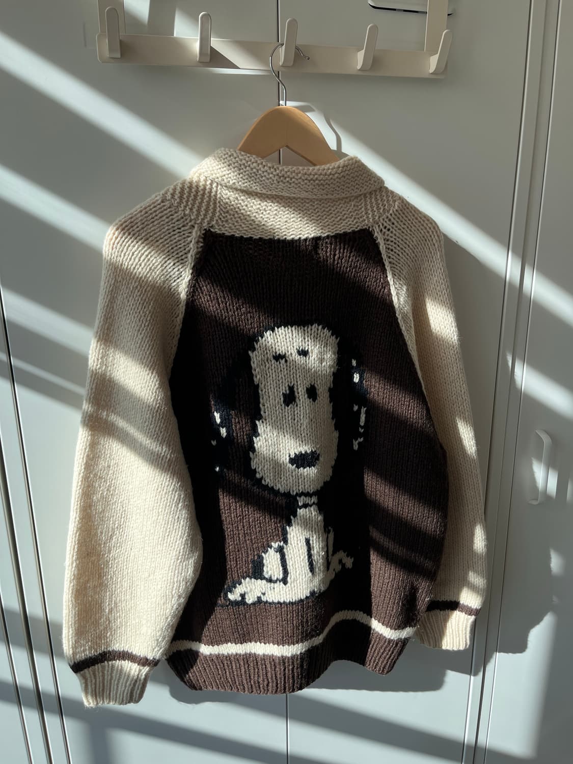 (Rare) 피너츠 정품 스누피 배색 니트 코위찬 집업 상품이미지3