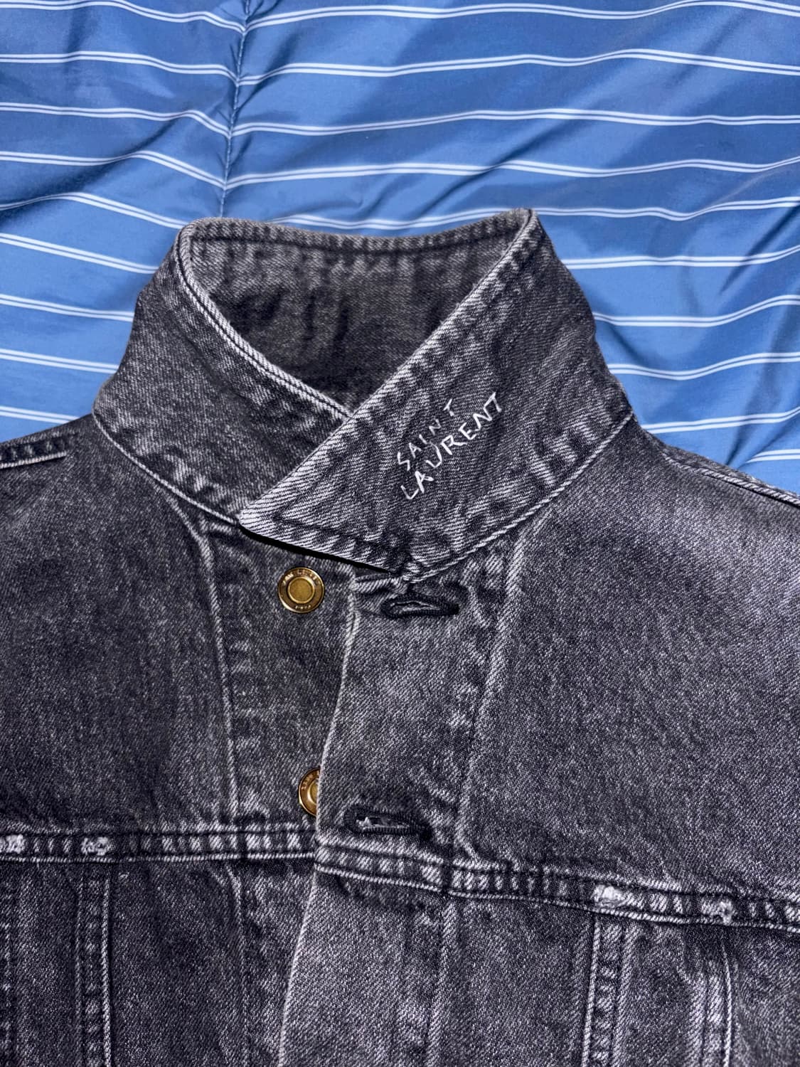 생로랑 흑청 트러커 상품이미지2