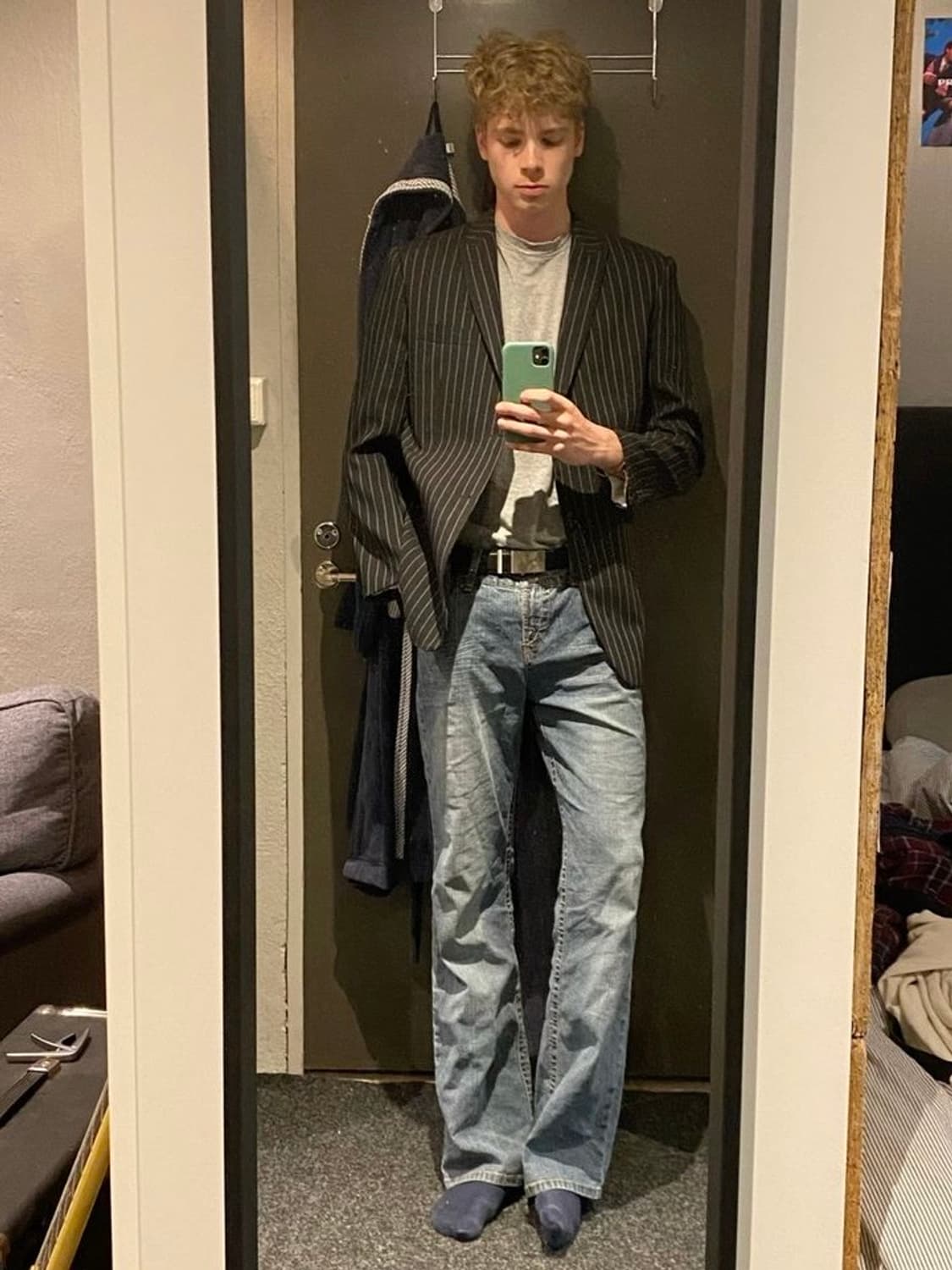 빈티지-조르지오 아르마니 빈티지 파워숄더 3버튼 블레이저 상품이미지1