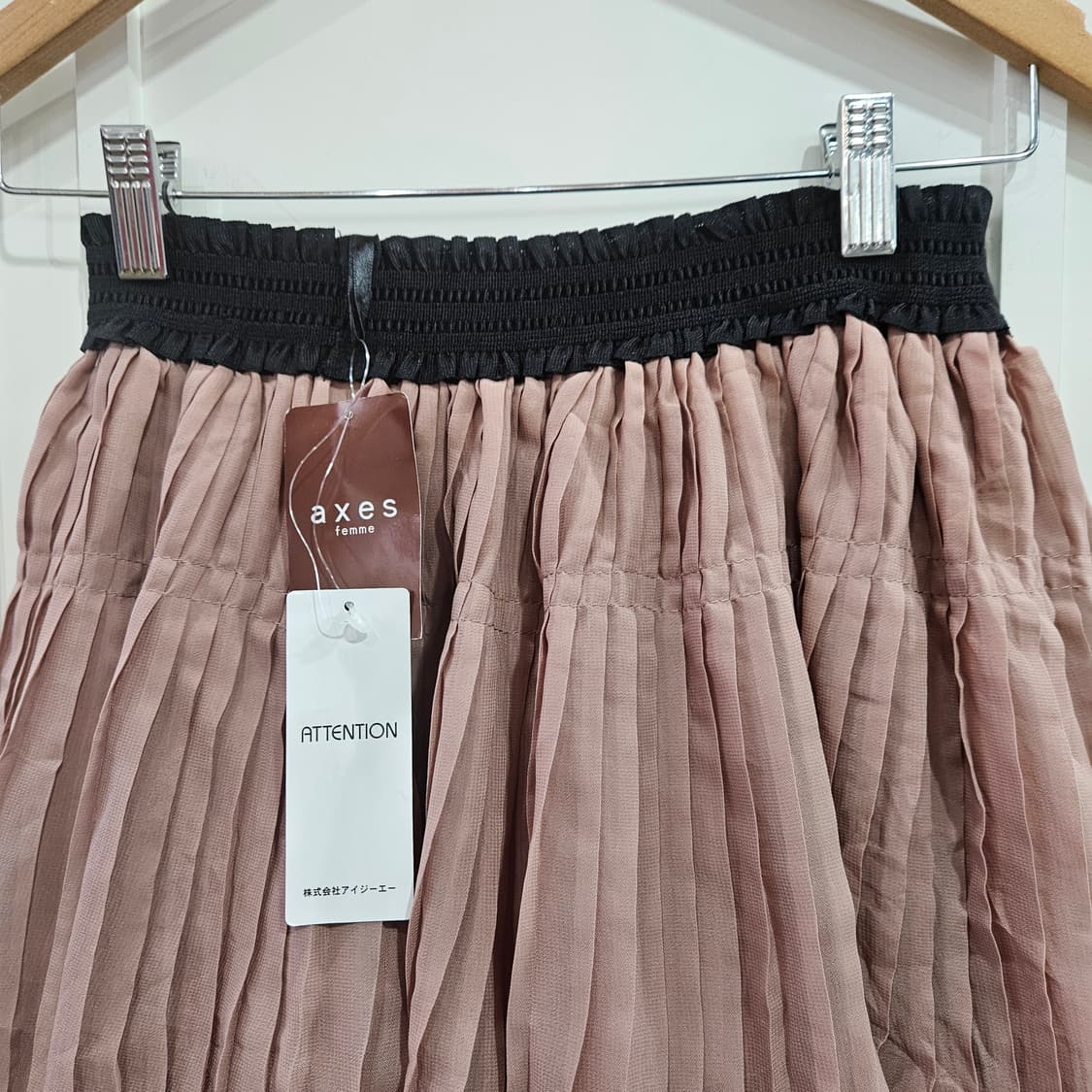 엑시즈팜(axes femme) 앤틱 로즈 플리츠 레이스 스커트 상품이미지3