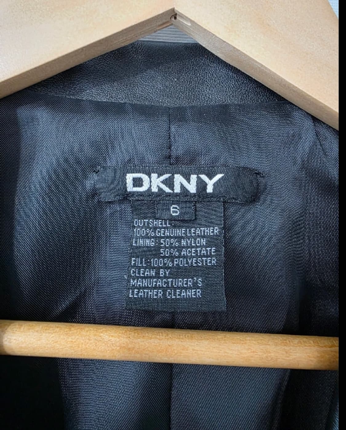 DKNY 블랙 가죽 자켓 ~55 상품이미지8