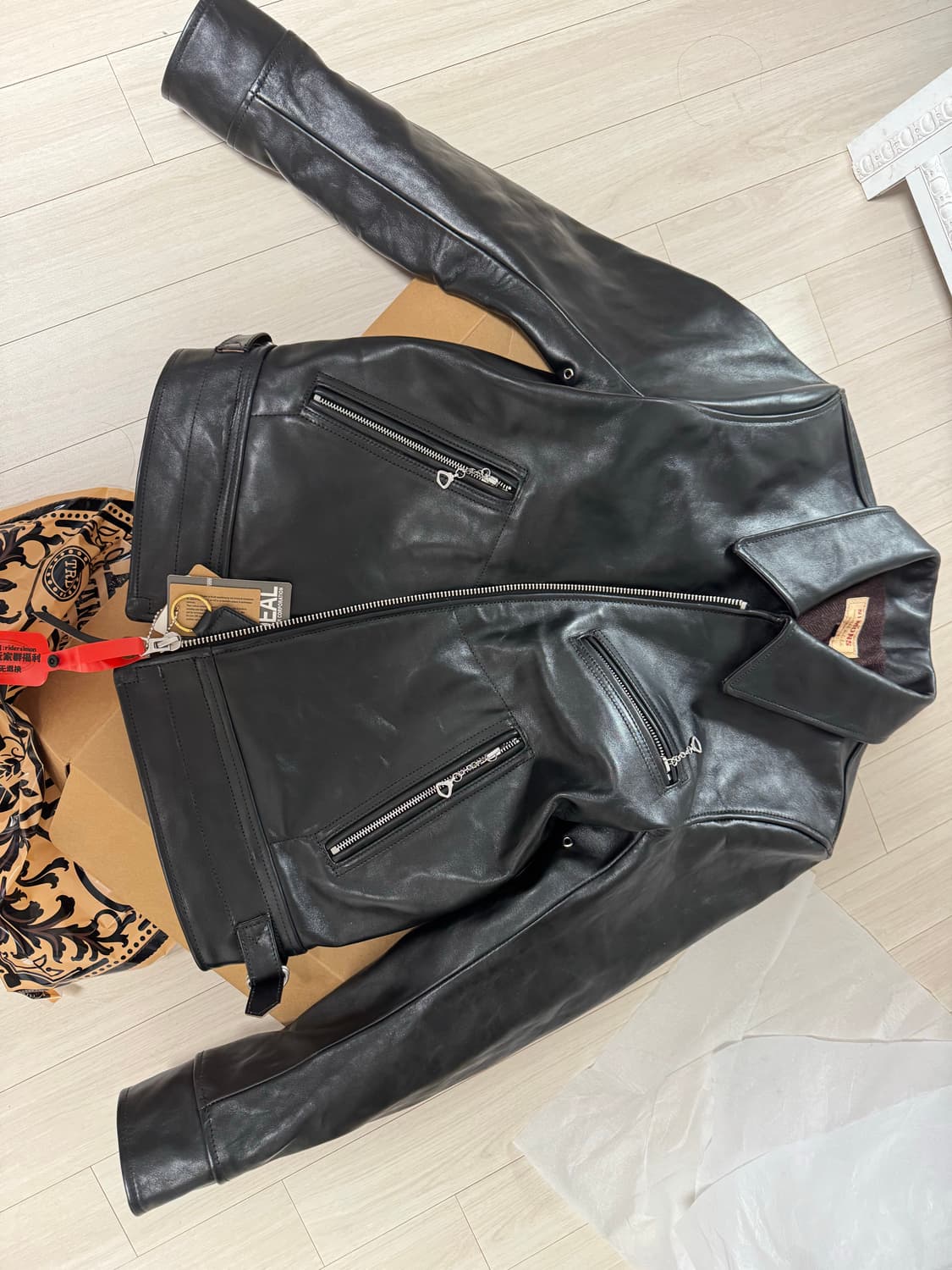 리얼시몬스 중홀랜드 차심 말가죽자켓 L 새제품 상품이미지2