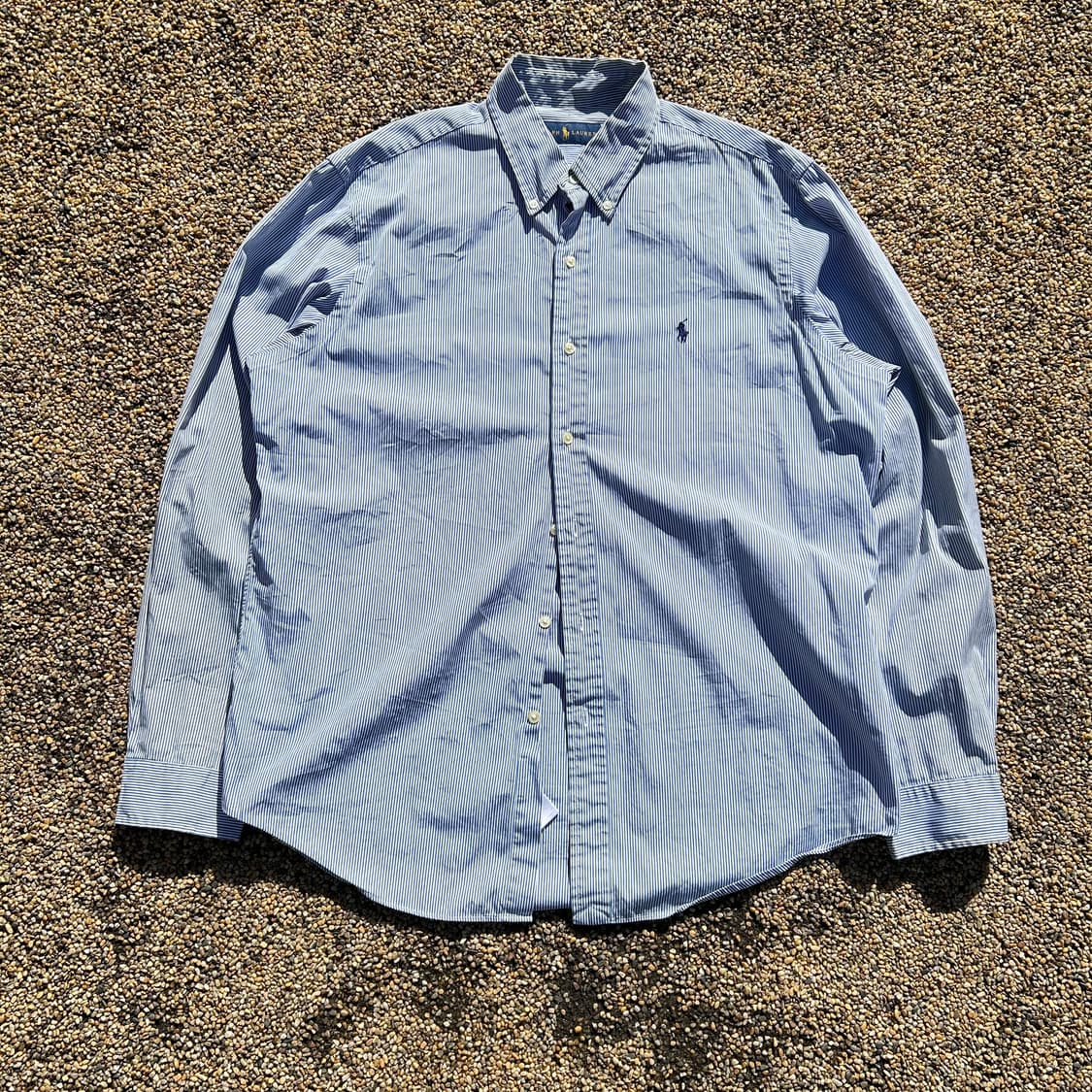 폴로(POLO RalphLauren) 네이비 포니 스트라이프 셔츠 상품이미지1