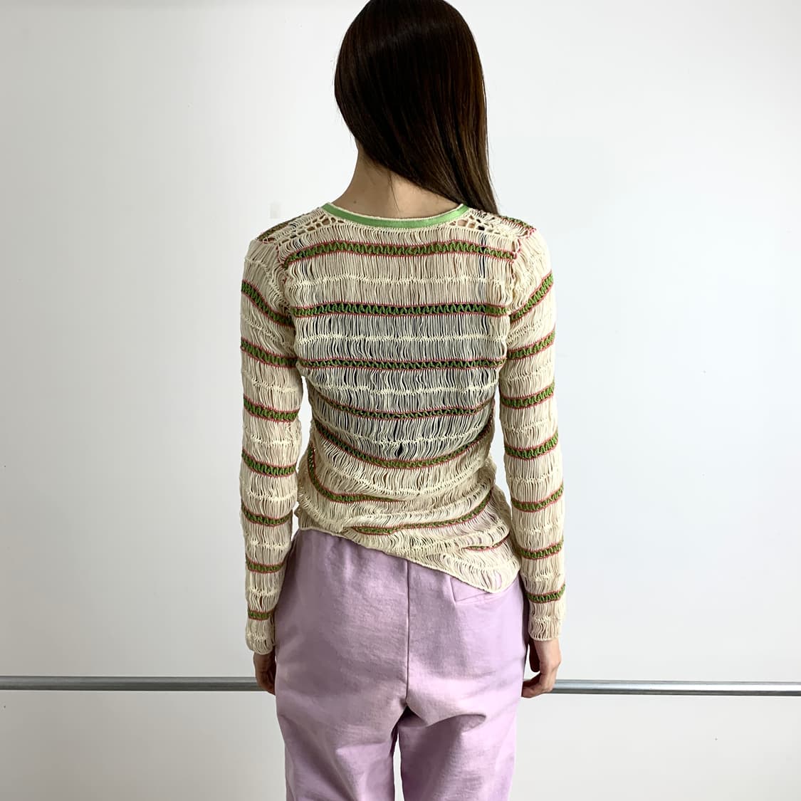 히스테릭 글래머 네트 스트라이프 가디건 상품이미지6