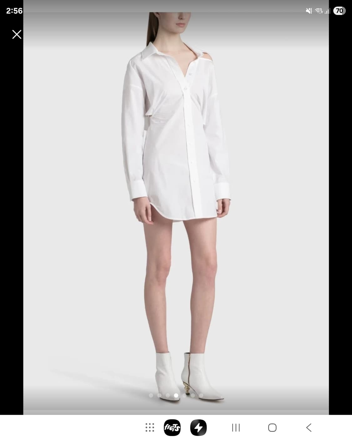 정품 새상 알렉산더왕 컷아웃 오프숄더 셔츠 원피스 상품이미지4