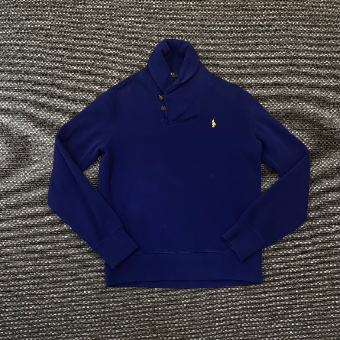 폴로랄프로렌 코발트블루 버튼 숄카라 코튼 니트 상품이미지2