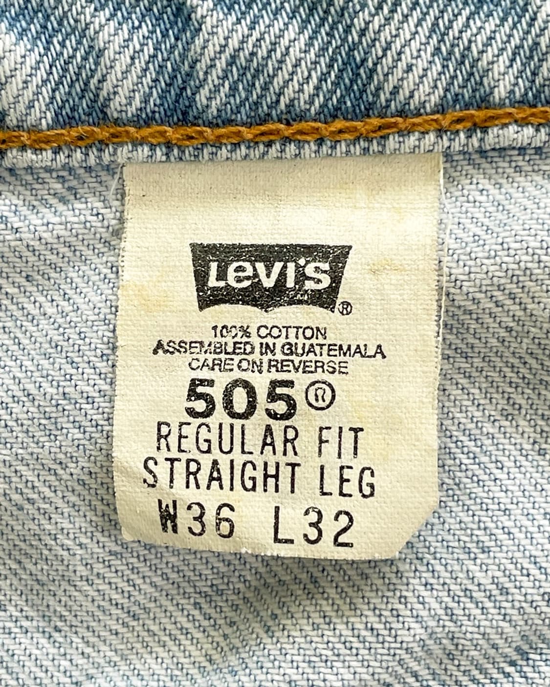 90s Levis 505 오렌지탭 라이트 인디고 상품이미지8