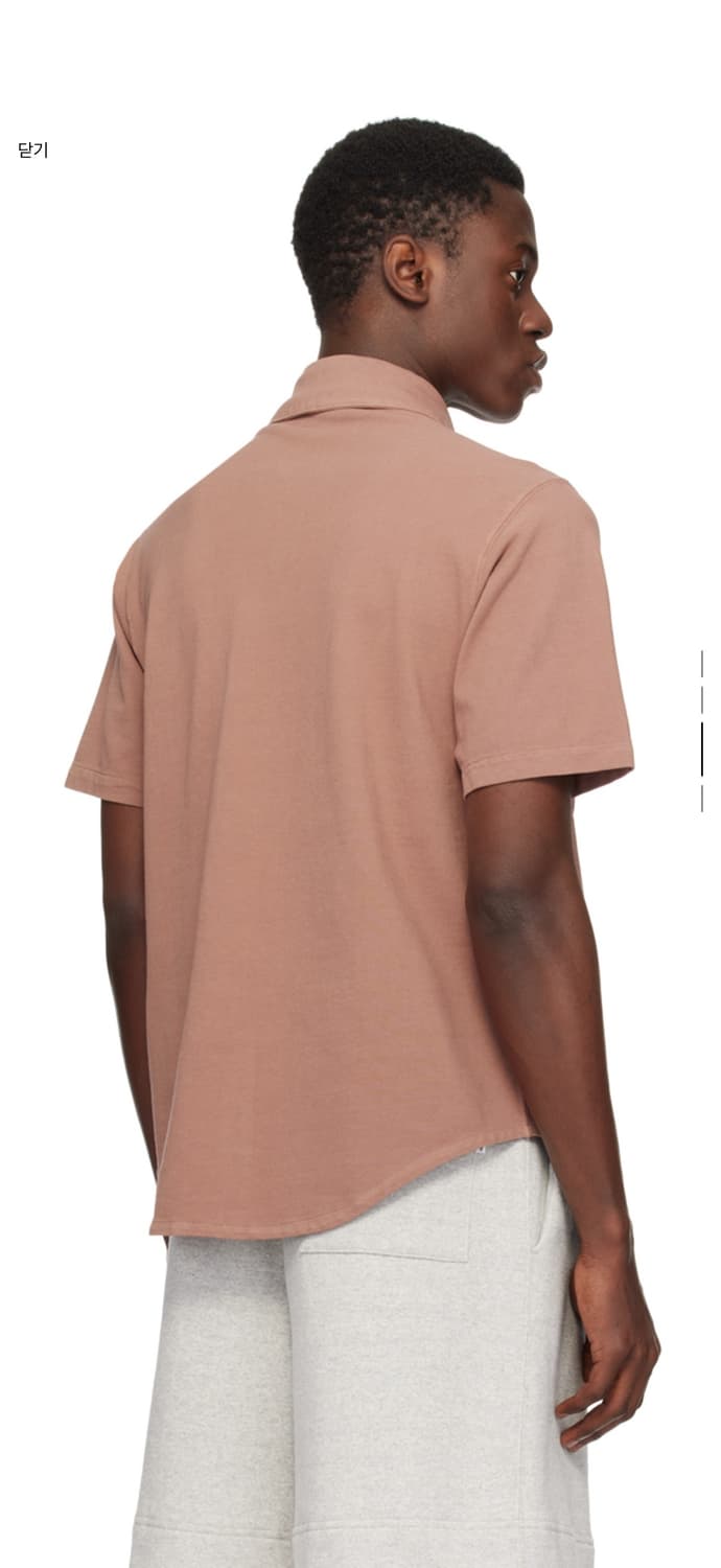 [XL] 레이디 화이트 핑크 스프레드 칼라 셔츠 상품이미지4