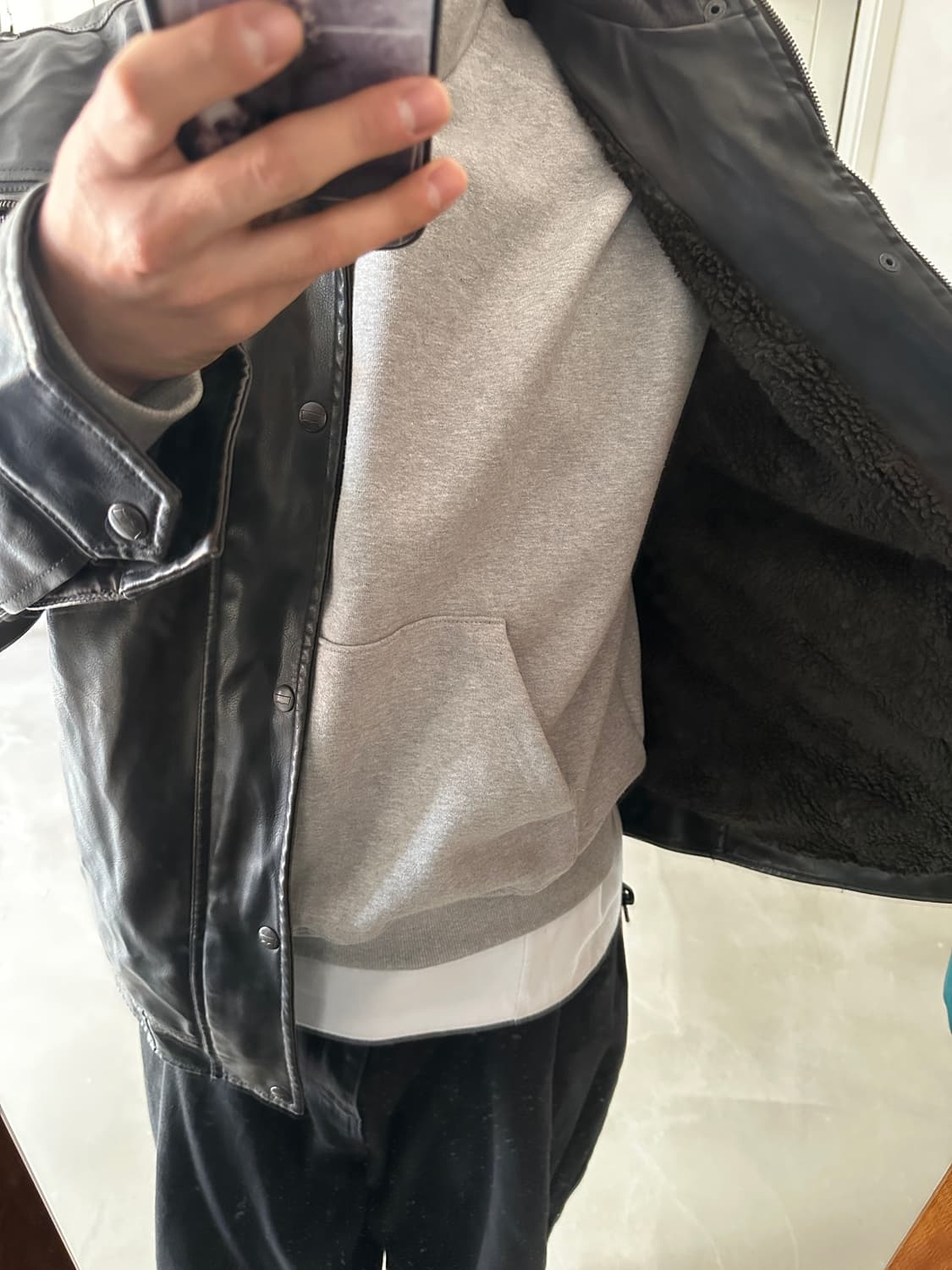 levis 트러커 쉐르파 레더 자켓 상품이미지5