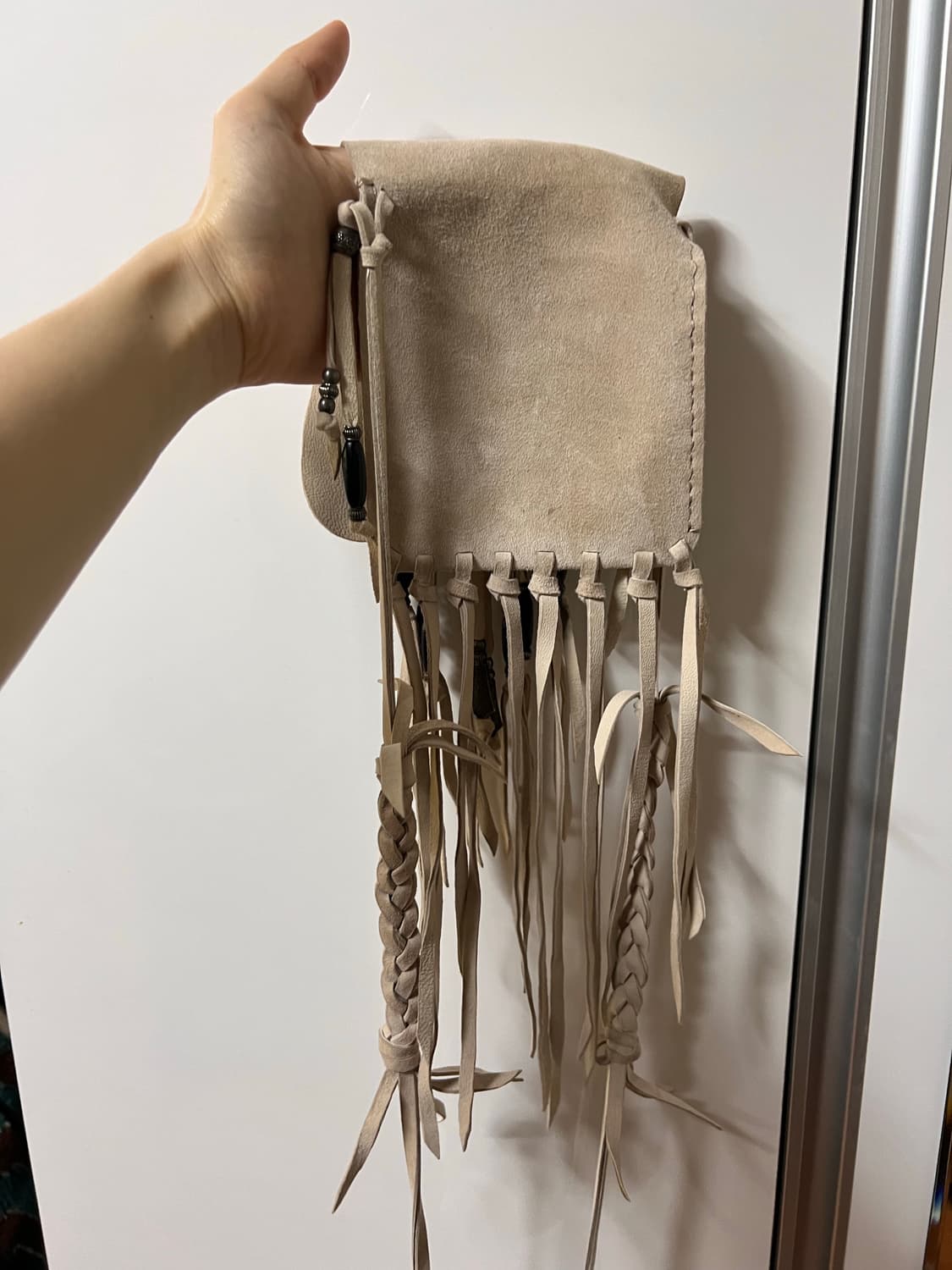 빈티지 더티냅 보헤미안 가방 화이트 상품이미지2