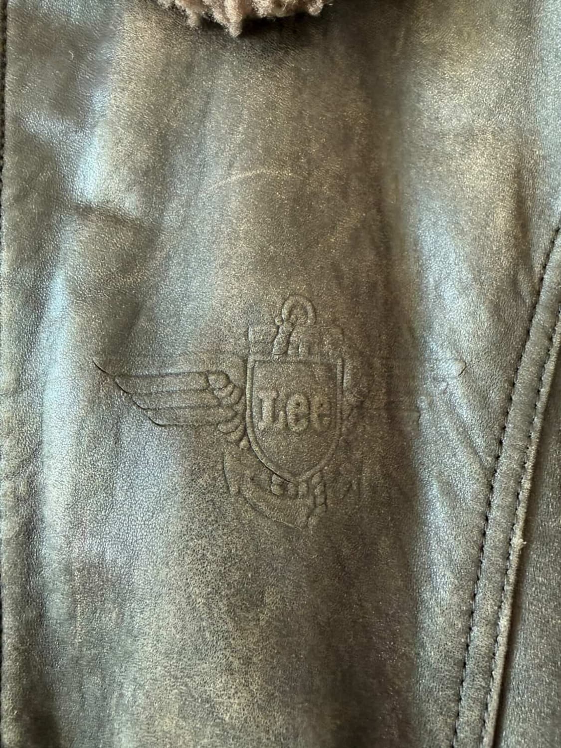 90‘s LEE 쌍방울 양가죽 레더 자켓  상품이미지2